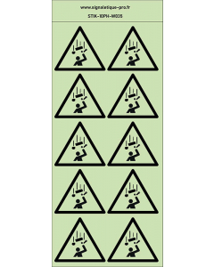 Autocollants photoluminescents Chute d'objets 10Ph