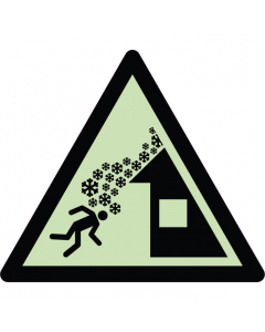 Panneau de danger chute de neige du toit photoluminescent