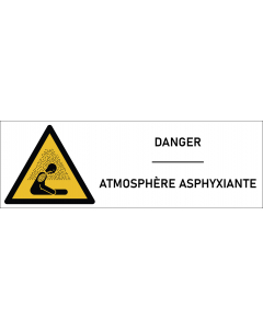Signalétique danger atmosphère asphyxiante 