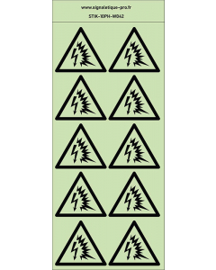 Autocollants photoluminescents Arc électrique 10Ph