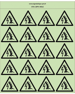 Autocollants photoluminescents Arc électrique  20Ph