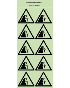 Autocollants photoluminescents Falaise instable 10Ph