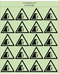 Autocollants photoluminescents Falaise instable 20Ph