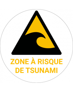 Panneau pictogramme Zone à risque de tsunami
