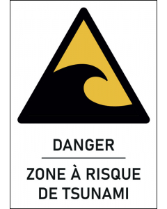 Panneau Zone à risque de tsunami