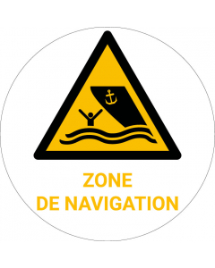 Panneau pictogramme Zone de navigation