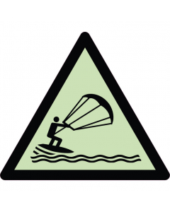 Panneau de danger pratique du kitesurf photoluminescent