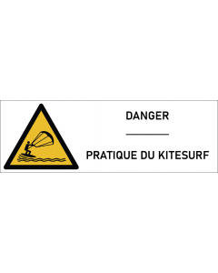 Signalétique danger pratique du kitesurf