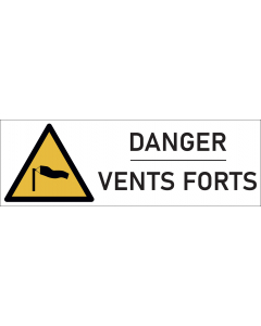 Signalétique danger vents forts