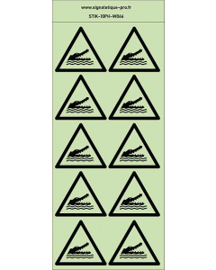 Autocollants photoluminescents Crocodiles, alligators ou caïmans 10Ph