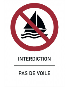 Panneau Pas de voile