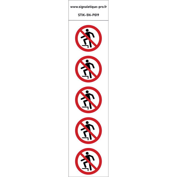 Panneau Interdiction De S'asseoir P018 - ISO 7010 | Signalétique Express