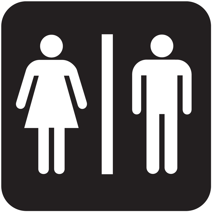 Panneau Affichage toilette homme femme
