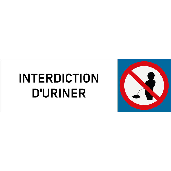 Plaque de porte classique Interdiction d