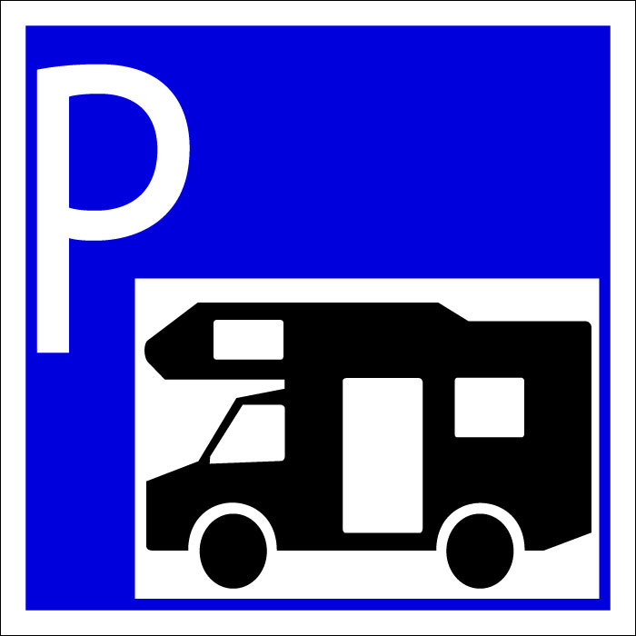 Plaque de porte carrée Parking camping-cars
