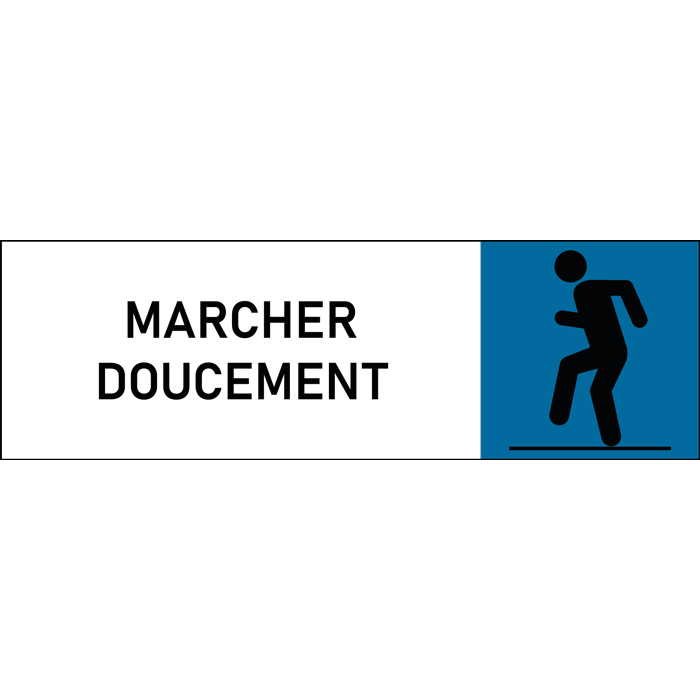 Plaque de porte classique Marcher doucement