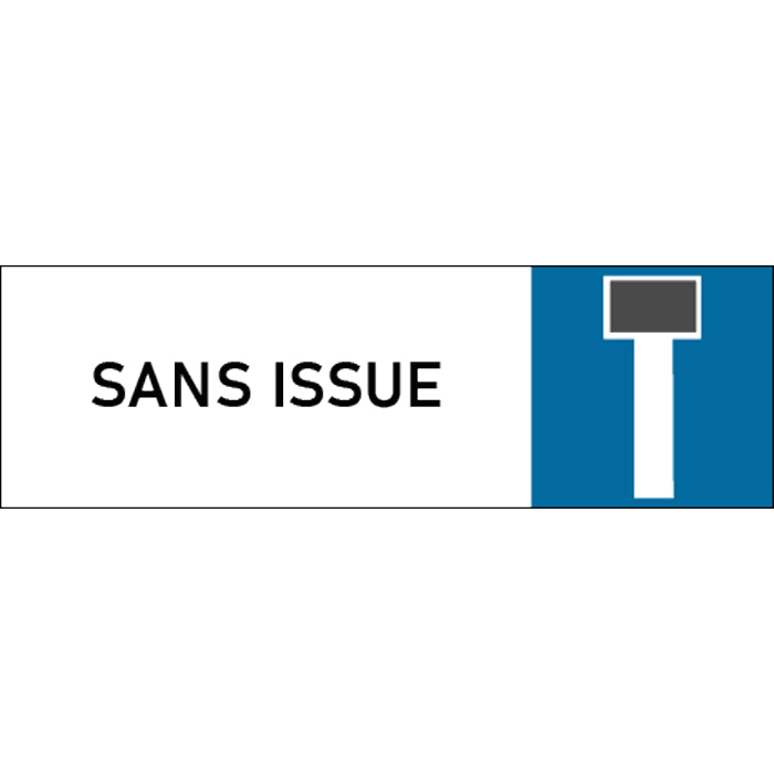 Plaque de porte classique Sans issue