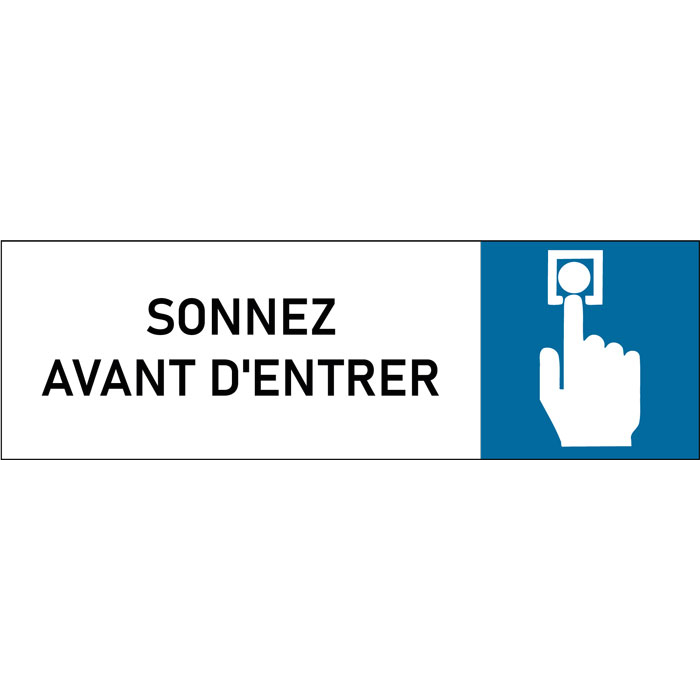 Plaque de porte classique Sonnez avant d'entrer