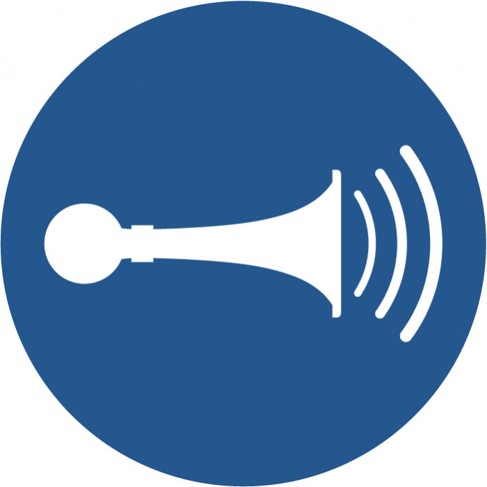 Panneau d e signalisation Klaxon