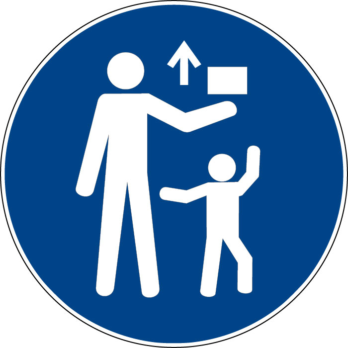 Pictogramme obligation tenir hors de portée des enfants