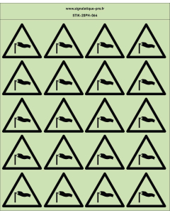 Autocollants photoluminescents Vents forts 20Ph