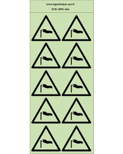 Autocollants photoluminescents Vents forts 10Ph