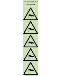 Autocollants photoluminescents Vents forts 5Ph