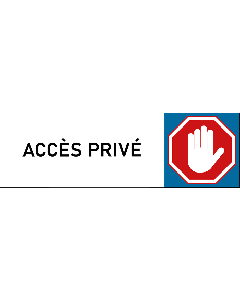 Plaque de porte classique Accès privé
