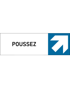 Plaque de porte classique Poussez
