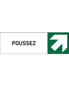 Plaque de porte classique Poussez