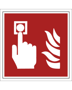 Plaque de porte carrée En cas d'incendie, déclenchez l'alarme