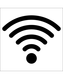 Plaque de porte carrée Zone Wifi
