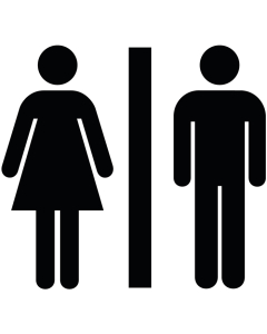 Panneau toilette mixte