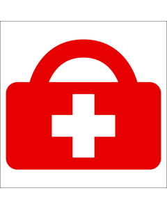 Plaque de porte carrée Trousse de secours