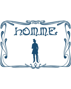 Panneau toilette homme style belle époque