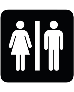 Panneau  toilette mixte