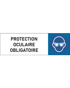 Plaque de porte classique Protection oculaire obligatoire