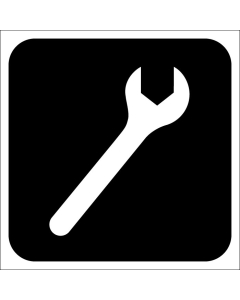 Plaque de porte carrée Magasin à outils