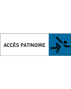 Plaque de porte classique Accès patinoire
