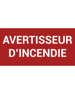 Pictogramme AVERTISSEUR D’INCENDIE