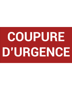 Pictogramme COUPURE D’URGENCE