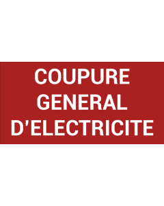 Pictogramme COUPURE GÉNÉRALE D'ÉLECTRICITÉ