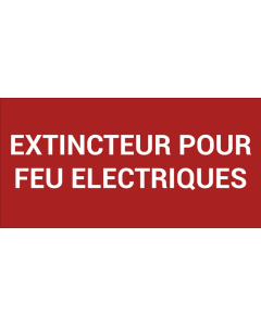 Pictogramme EXTINCTEUR POUR FEU ELECTRIQUES