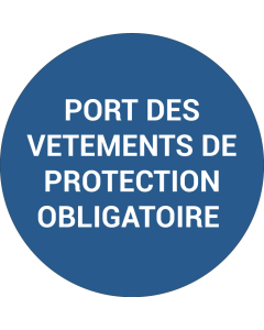 Pictogramme PORT DES VÊTEMENTS DE PROTECTION OBLIGATOIRE
