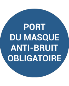 Pictogramme PORT DU MASQUE ANTI-BRUIT OBLIGATOIRE
