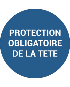 Pictogramme PROTECTION OBLIGATOIRE DE LA TÊTE
