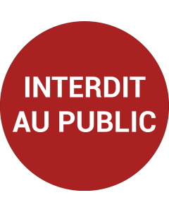 Pictogramme INTERDIT AU PUBLIC
