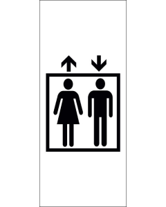 STICKER black ascenseur-homme-femme double flèche 5