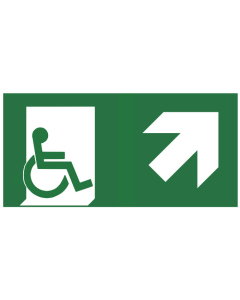 Pictogramme 872 sortie de secours Handicapé haut droit