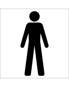 Plaque de porte carrée Toilettes Hommes